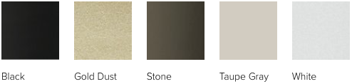 Andersen VeriLock Sensor colors: Black, Gold Dust, Stone, Taupe Gray, White